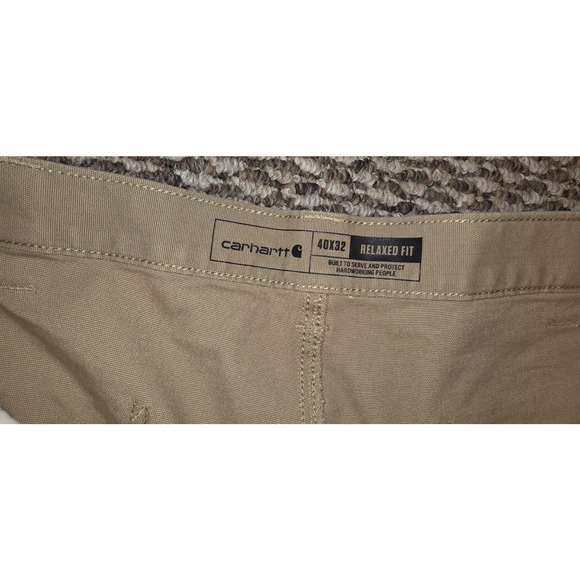 Carhartt Men’s Rugged Flex Canvas Work Pants 40x32 BN2291-M Relaxed Fit Stretch - Picture 3 of 5